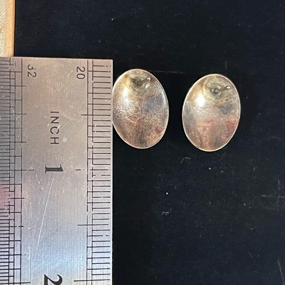 VTG Southwest Sterling Silver Blue Green Azurite Malachite  earrings - Picture 6 of 7